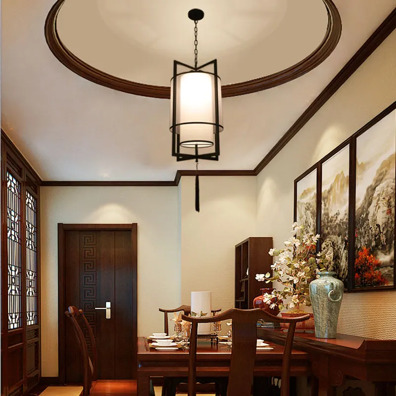 

Chinese style Iron pendant light restaurant coffee birdcage lamp corridor lamp tea decoration lamp ZH ZS162