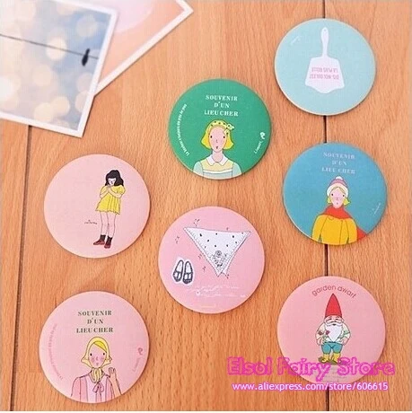 

20pcs Pocket hand Cosmetic Mirror / Round Cartoon make up Mirror