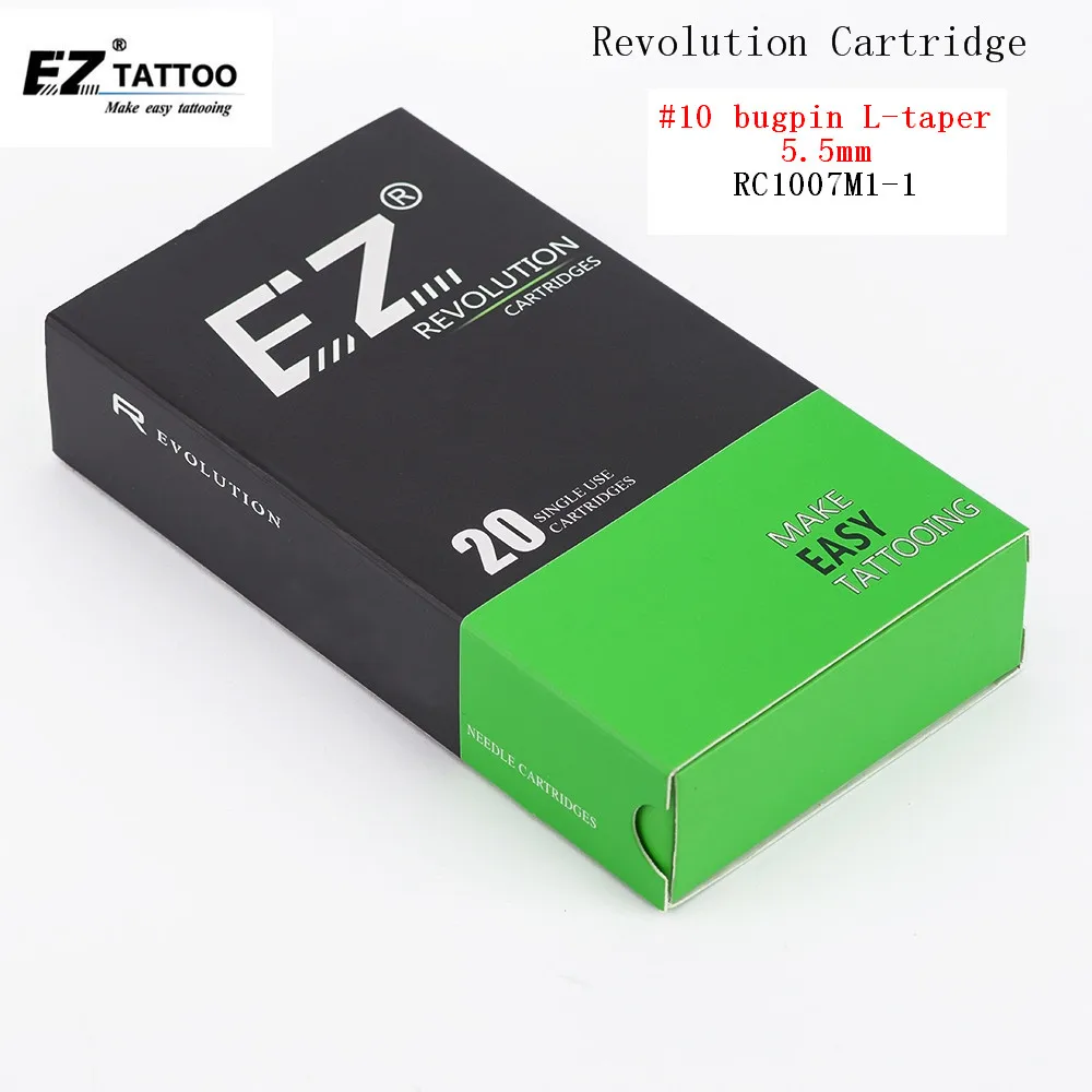 RC1007M1-1 EZ Revolution иглы картриджи#10 Bugpin(0,30 мм) Magnum иглы татуировки длинный конус/коробка