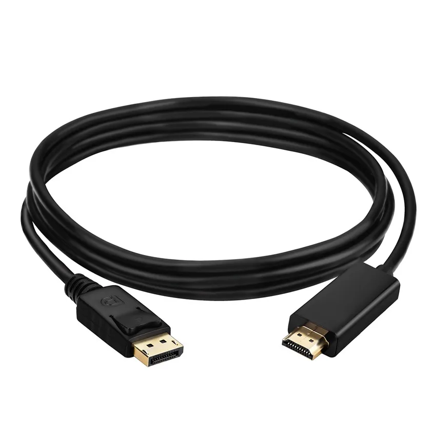 

DP to HDMI Cable Male to Male DisplayPort Video Audio Adapter Cable for PC HDTV Projector Laptop 1080P