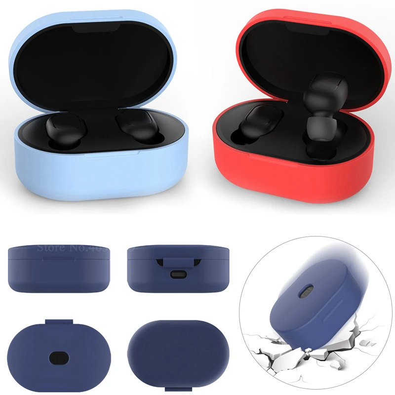 

CASPTM Earphone Case For Redmi Airdots Charging Box For Air Dots Wireless Bluetooth Earphones TPU Silicone Protective Cover