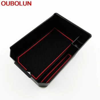 

OUBOLUN Central Suitcase Storage Box Armrest Remoulded Inside Car Glove Storage Box For Toyota RAV4 RAV 4 2016 Car Styling