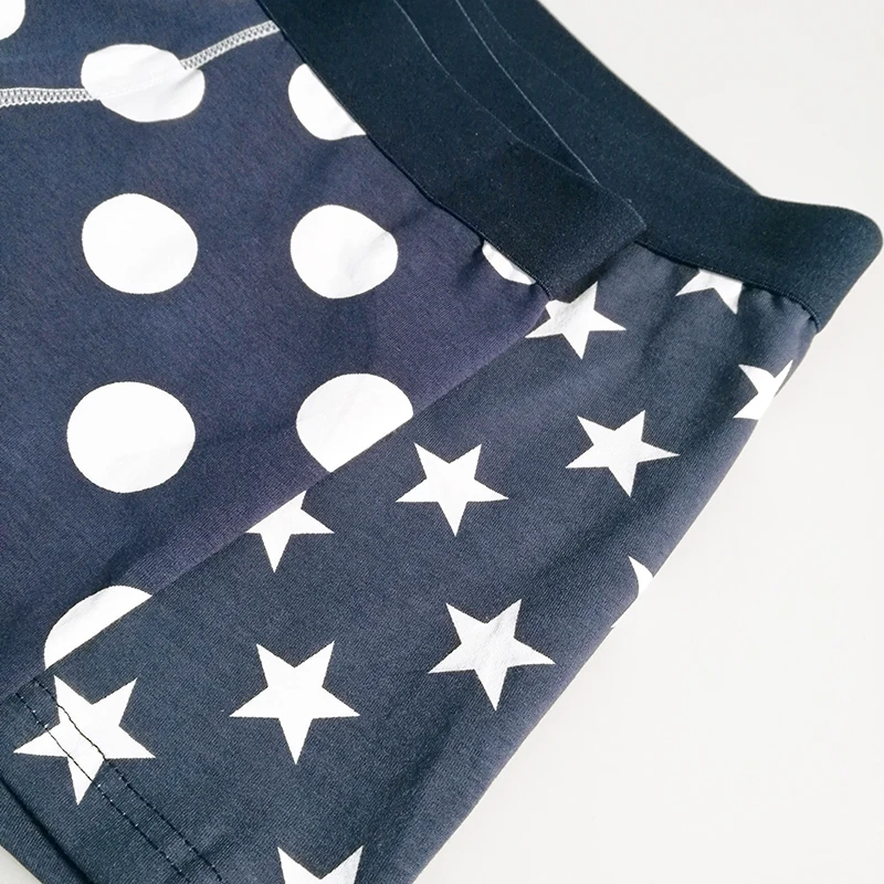 Cotton Boxers Men 365 Underpants Boxer Weed Brand Underwear Men Cuecas Navy Star Dot Funny Boxer Shorts For Men Panties 2Pcslot06