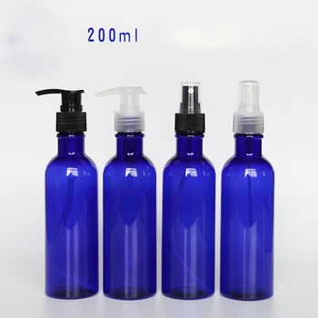 

30Pcs 200ML Empty Plastic blue Sprayer Bottle Hairdressing Flowers Water Sprayer Tool 200cc PET emulsion pump bottle