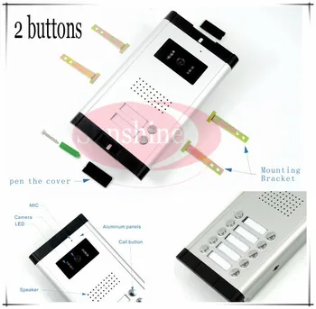 

Outdoor camera CCD outdoor unit Video door phones SF-520 model with 2 buttons for 2 Families/office/villas/apartments/Hotles