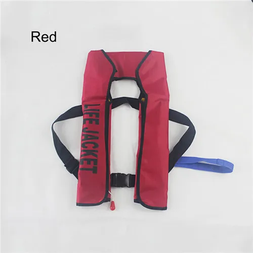 Автоматический надувной спасательный жилет Профессиональный Взрослый плавающий рыбацкий спасательный жилет купальный костюм водный спорт плавательный спасательный жилет - Цвет: Red