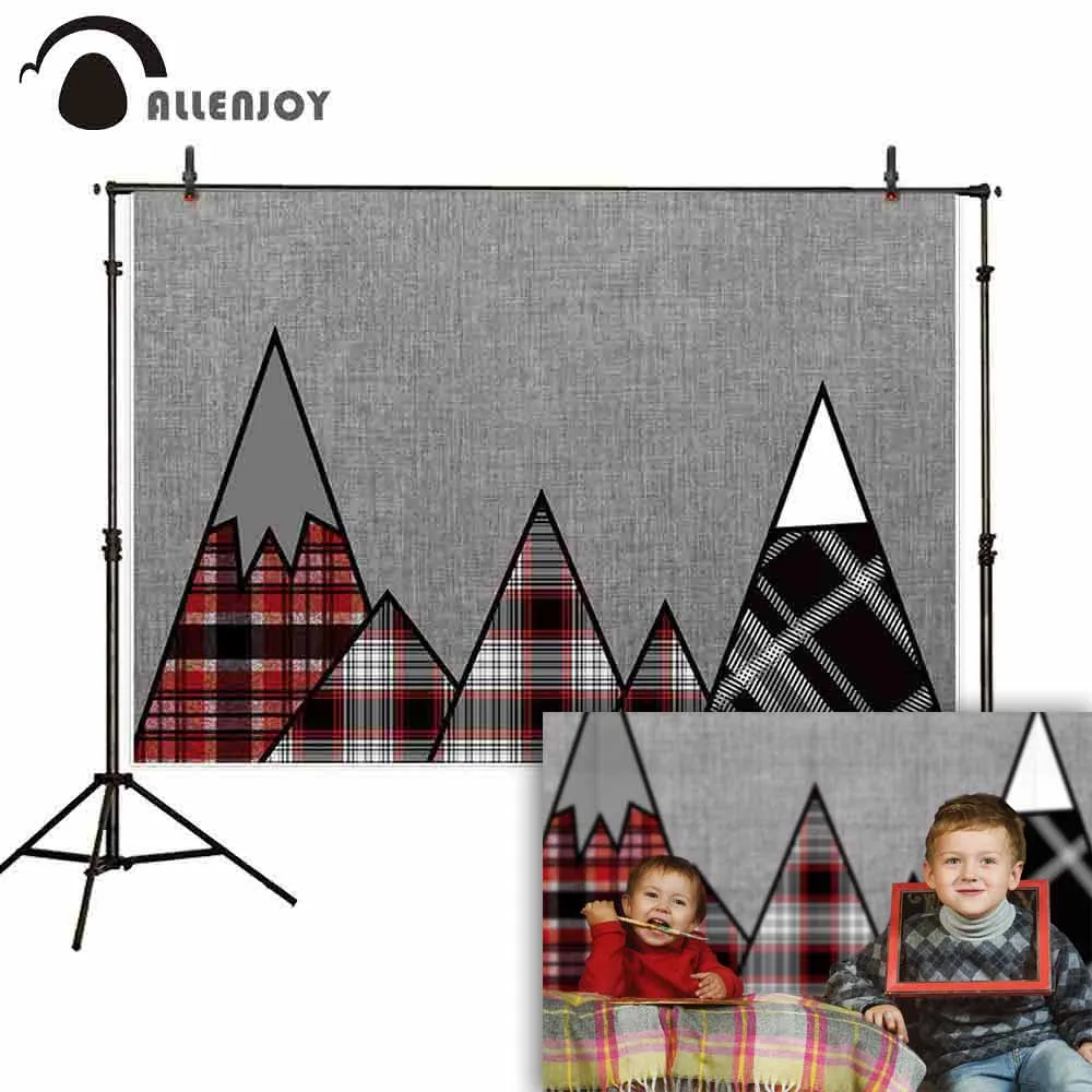 Allenjoy фотография Фон lumberjack клетчатые горы Рождество Дети фон фотосессия |