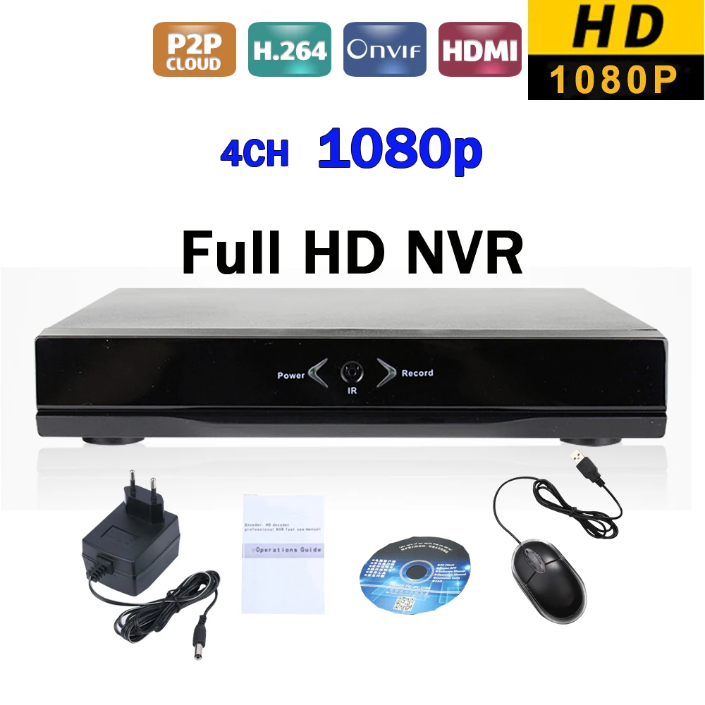 

OwlCat 4Channel Full HD 1080P IP NVR DVR Network Security Surveillance Video Recorder P2P Onvif SPSR for CCTV IP Camera System