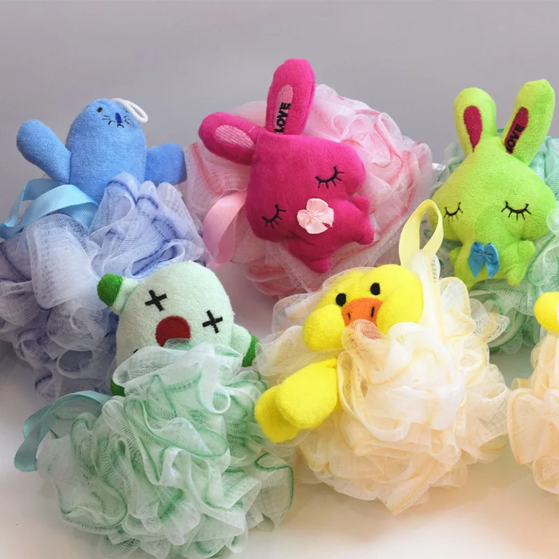 

ZH 1PC Animal Bath Flower Towel Cloth Cartoon Bath Ball Child Ball Flower
