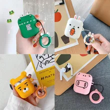 Силиконовый чехол с рисунком кролика лягушки для Airpods