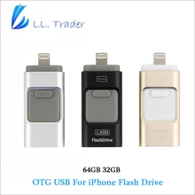 LL TRADER 64GB Mini USB iOS Flash Drive For iPhone iPad iPod Android Storage Pendrive Flash Drive OTG Memory Disk UK/US/AU/DE/RU
