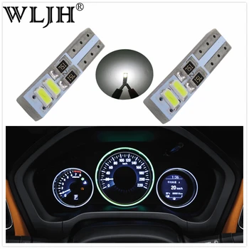 

WLJH 100PCS T5 LED W3W 2721 286 Auto Car Styling Interior Dashboard Gauge Instrument Indicator Angel Eyes LED Wedge Light Lamp