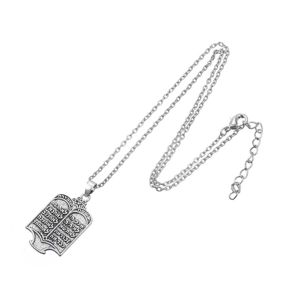 Dawapara тибетская Посеребренная Иудейская Тора Свиток 10 вещей иврит подвеска, женские ожерелья винтажная Этническая бижутерия