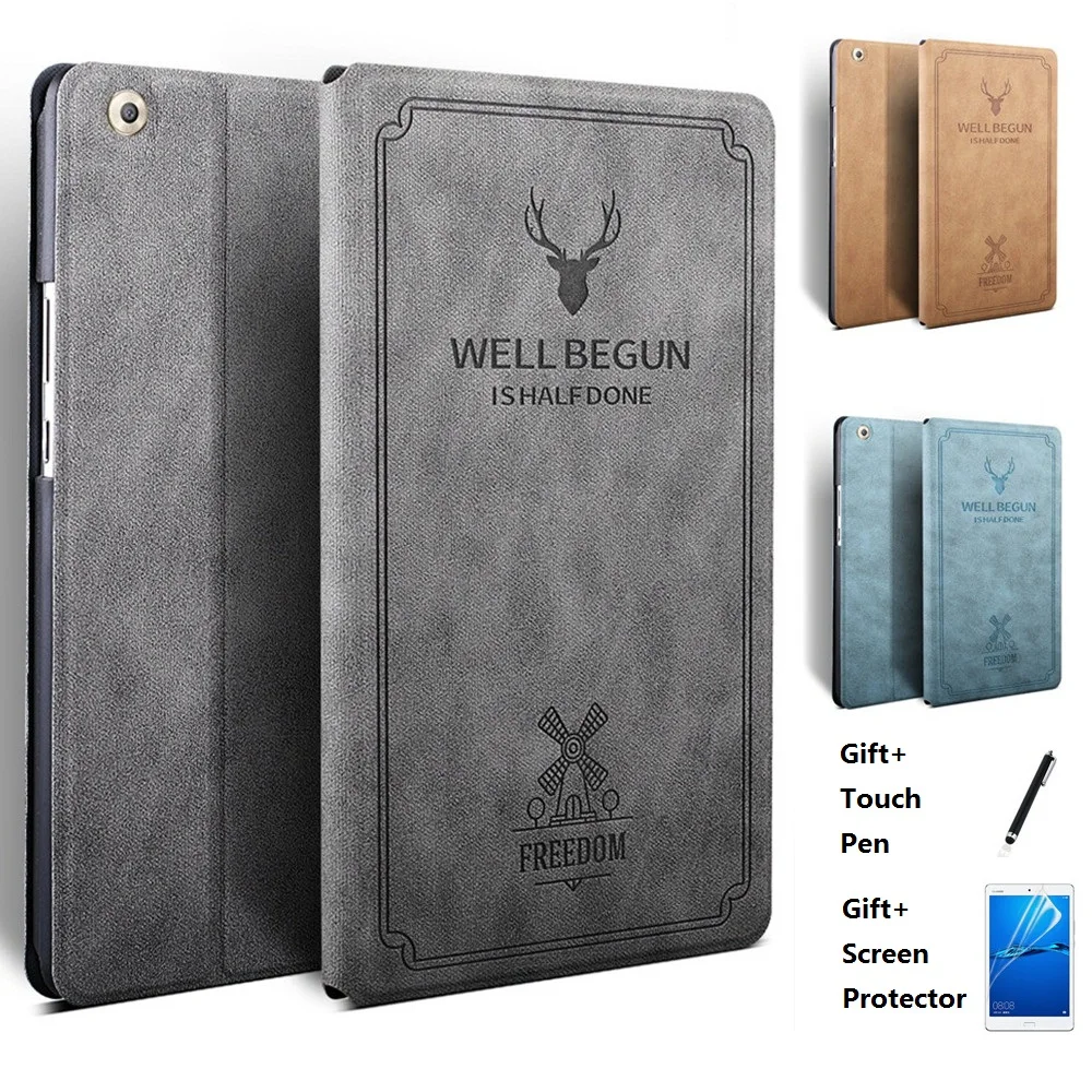 Чехол с рисунком головы оленя для нового huawei Mediapad M5 SHT-AL09 SHT-W09 8," чехол для планшета Smart Cover