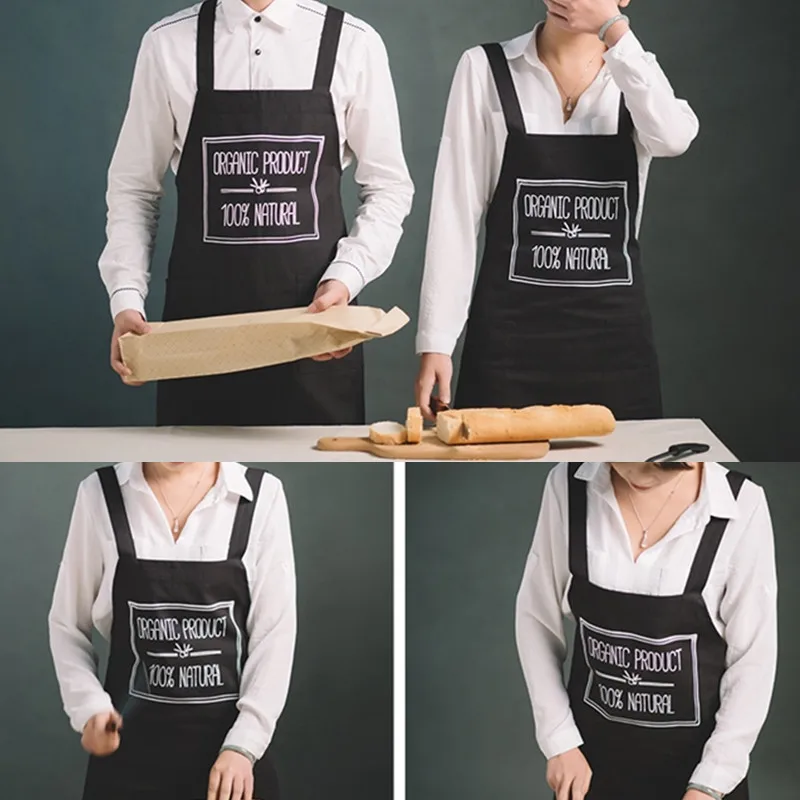 Black Cotton Apron E13-9