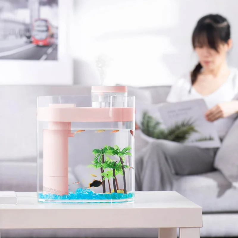 Xiaomi Mijia HFJH геометрический аквариум Aquaponics экосистема специальный USB Настольный увлажнитель для дома и офиса
