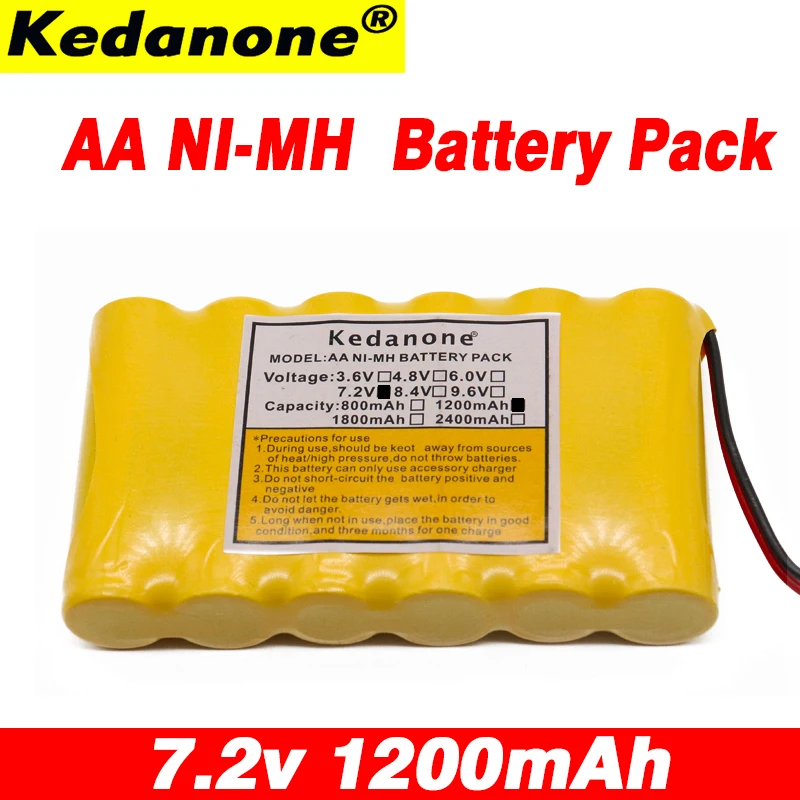 100% new AA Rechargeable battery pack 7.2v 1200mAh Ni-MH Battery Pack For Remote Control Toys Electric RC Car SM plug | Электроника