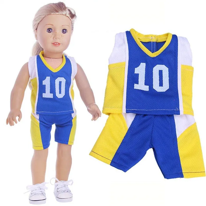 Doll Clothes Tracksuit Football Kits Doll Soccer Jerseys Sets for 18