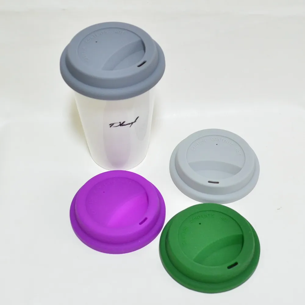 1000pcs/lot silicone mugs lids Ceramic Mug lids custom with mix color