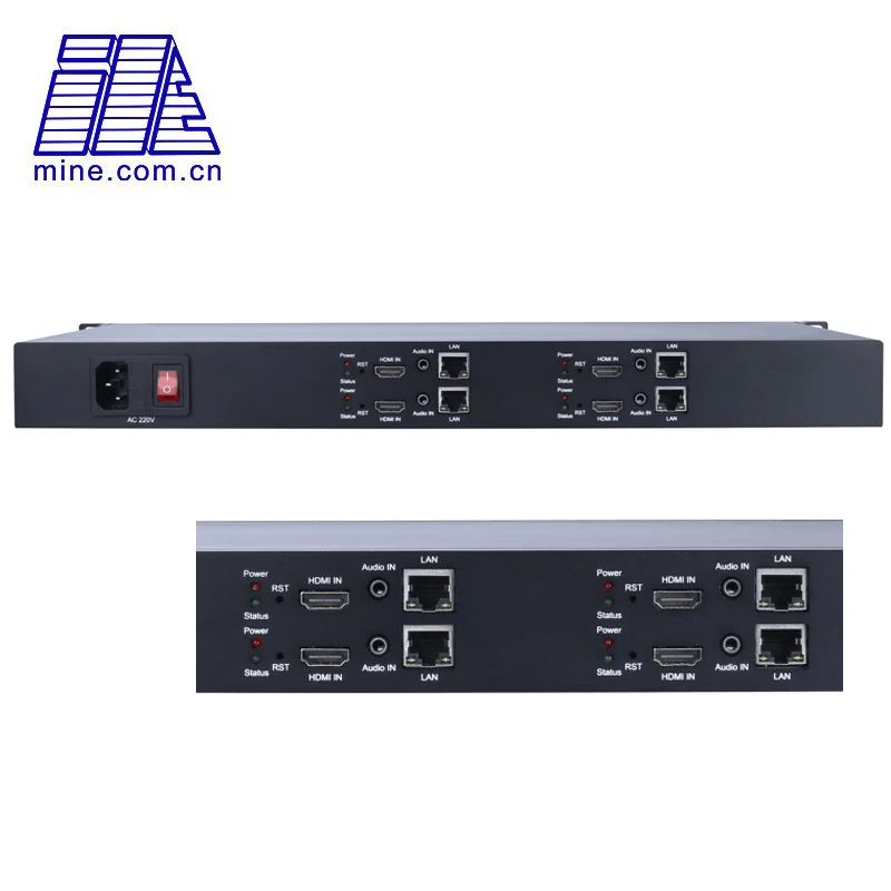 MINE 4 канальный H.264 H.265 HDMI к ip-потоковый кодер 1080p@ 60fps