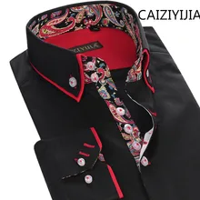 Caiziyijia китайский стиль мужской Сельма fit шить с длинным рукавом рубашки ретро повседневное импортные-Китай хлопок Camisa Masculina