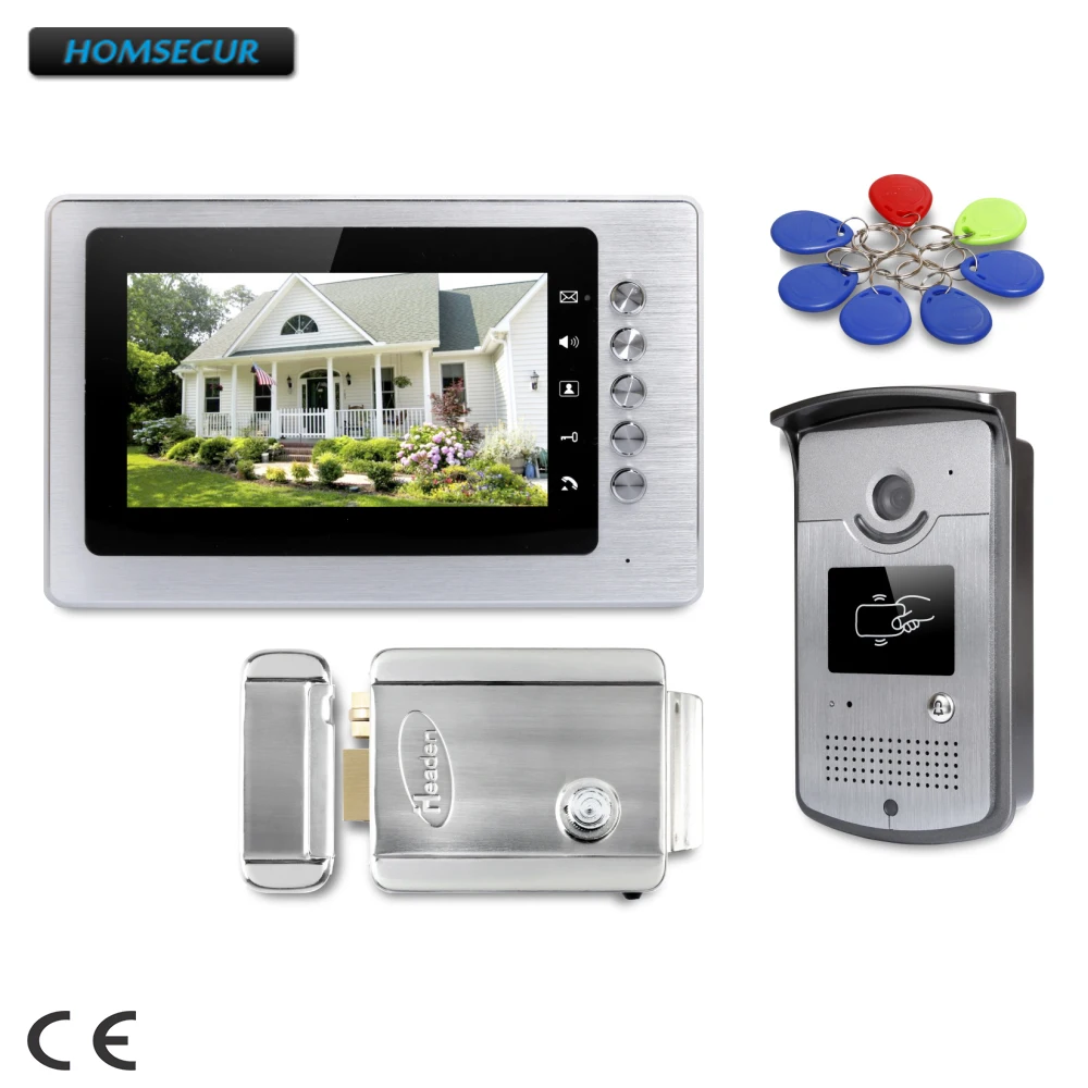 

HOMSECUR 7inch Wired Video Door Entry Security Intercom with Intra-monitor Audio Intercom : XC001+XM705