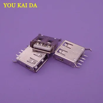 

100PCS Notebook Laptop 13.7mm USB Jack USB female Socket 2.0 USB 180 Degree Connector For Desktop Laptop PC charger etc