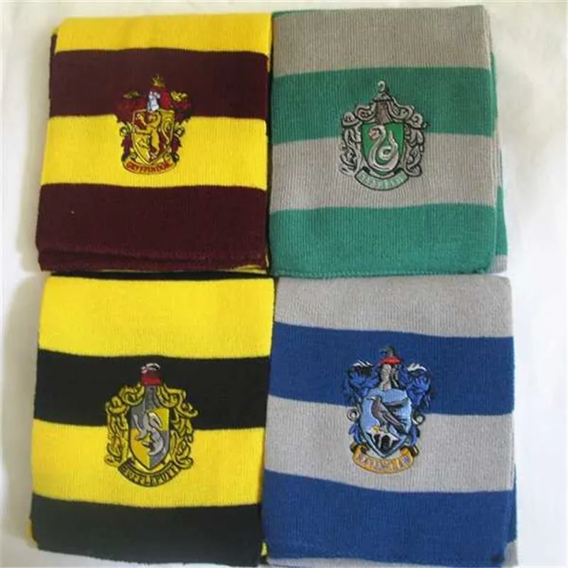 Harri Potter шарф Гриффиндор шарф Ravenclaw шарфы Слизерин Hufflepuff шейный платок для детей Хэллоуин Рождественский подарок