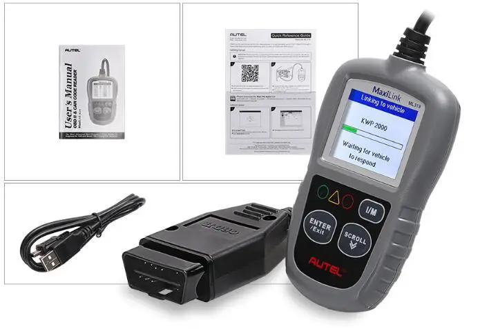 Автоматический диагностический инструмент для сканирования Autel MaxiLink ML319 OBDII