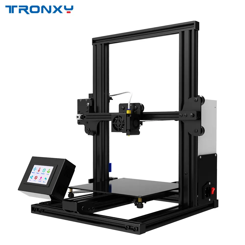 Tronxy XY-2, быстрая сборка, полностью металлический 3d принтер, 220*220*260 мм, высокая печать, магнитная Тепловая бумага, автоматический уровень, 3,5 дюймов, сенсорный экран