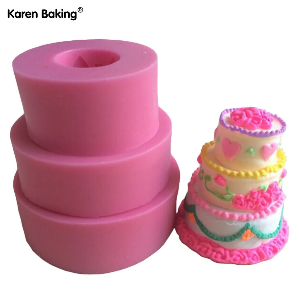 3PCS Cake Decorating Mold Tools Chocolate Candy Jello 3D