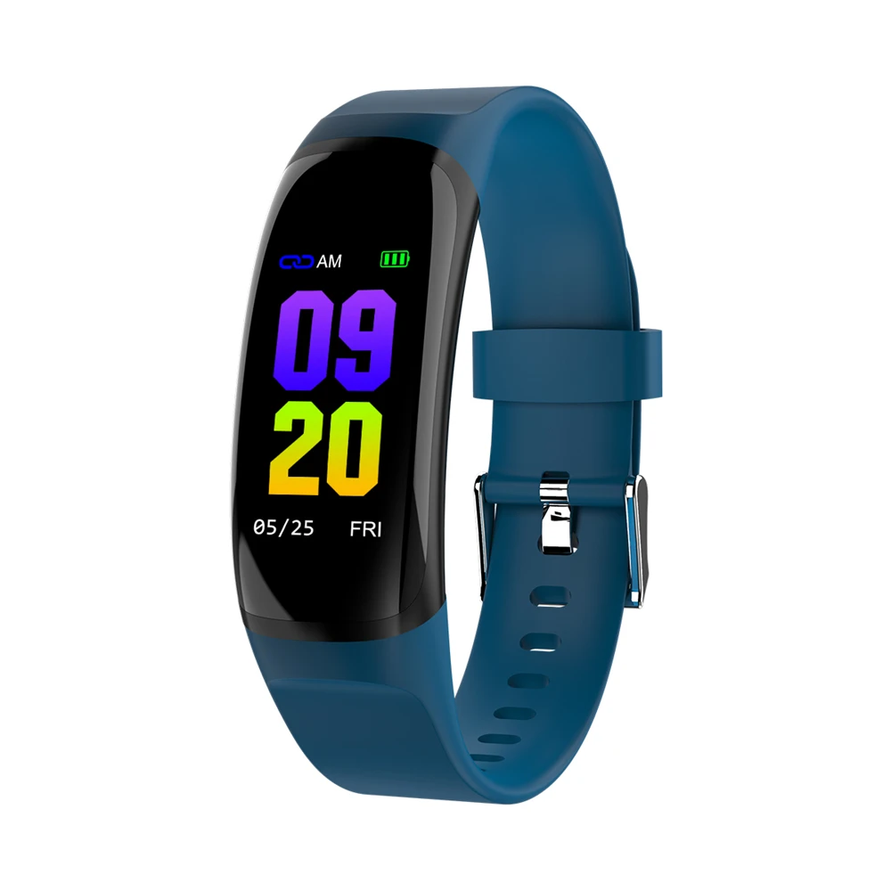Yk04 Smartband кровяное давление пульсометр измеритель кровяного давления ручной Яркий экран умный Браслет - Цвет: Blue