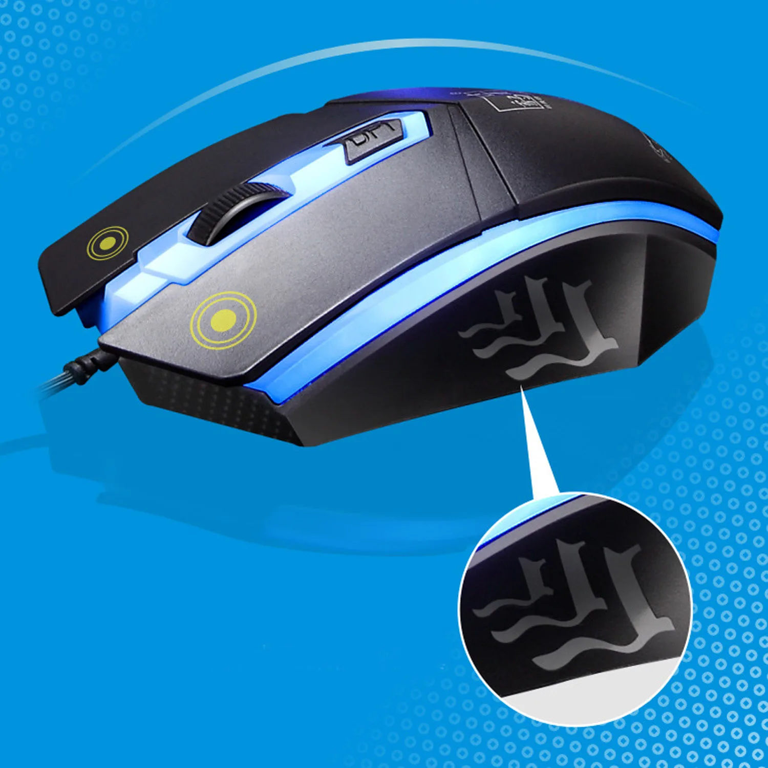  Elisona Wired USB Backlight 104-Key Mechanical Keyboard Mouse Set w/3 Adjustable DPI for Home Offic