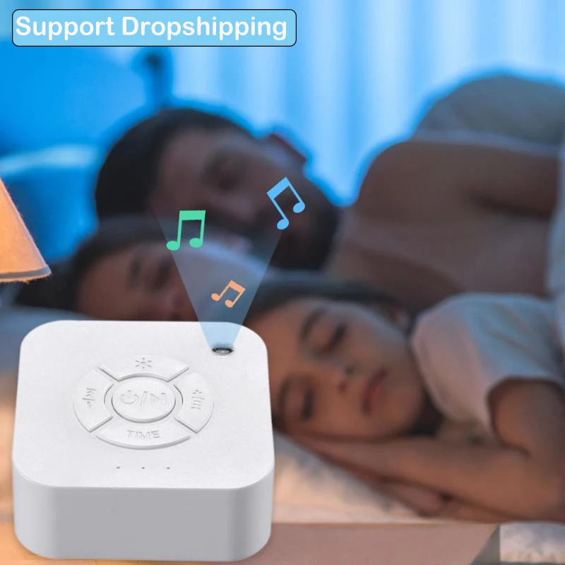 

White Noise Machine Baby Sleeping Lamp USB Rechargeable Timed Shutdown Sleep Sound Machine for Sleeping Relaxation Baby Adult