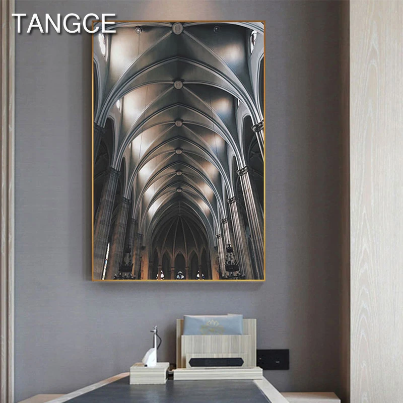 

Abstract Classical Palace Canvas Art Modern Posters and Prints Wall Pictures for Living Room Building Poster Artistic Wall Decor