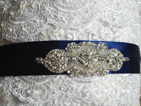 

rhinestone applique, crystal bridal sash Applique, rhinestone headpiece applique, RAE008