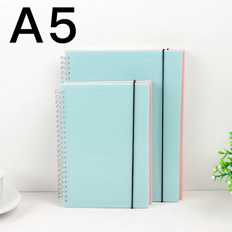 Korean A5 Coil Notebook Colored Craft Cover Spiral Composition Notepad Dot Grid Blank Line for Accounts Recording Daily Memos Korean A5 Coil Notebook Colored Craft Cover Spiral Composition Notepad Dot Grid Blank Line for Accounts Recording Daily Memos