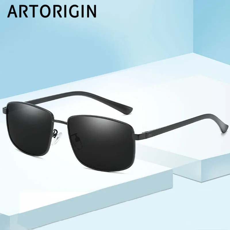 

Rectangular Polarized Sunglasses 100% UV protection Ultra Lightweight TR90 Sun Glasses for Men Driving Metal Glasses Frame