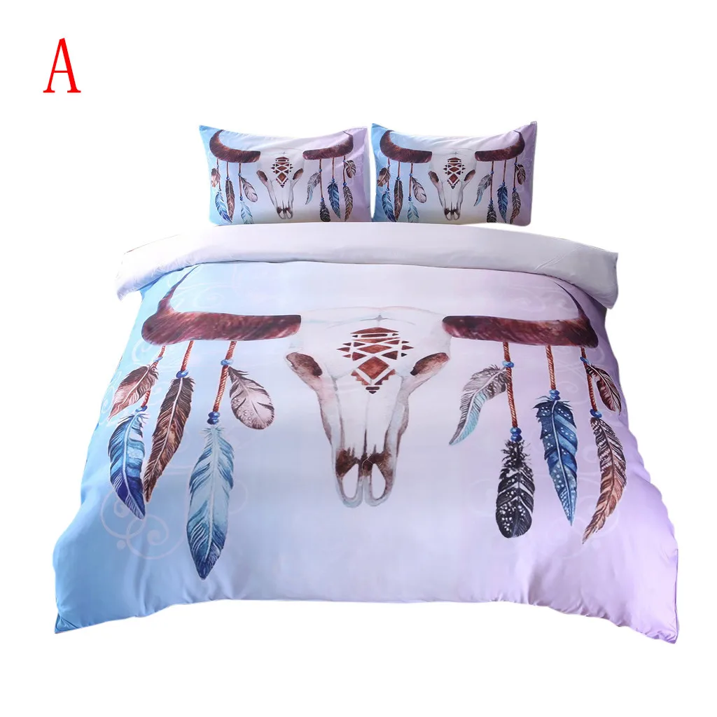 

Gajjar Three-piece Bedding Duvet Cover Throw Boho Quilt Cover Bed Bedding Set 19Mar4 Cotton Linen Pillowcase Quilt Cover