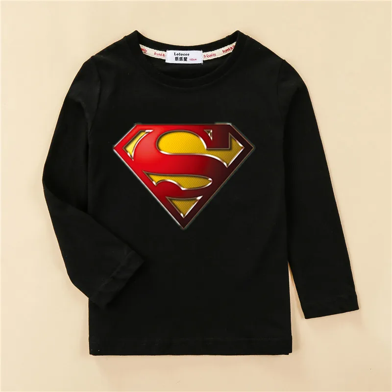 

Lolocee brand children t-shirt 3D superman logo kids tees autumn new tops baby boy girl long sleeve cotton tshirt print clothes