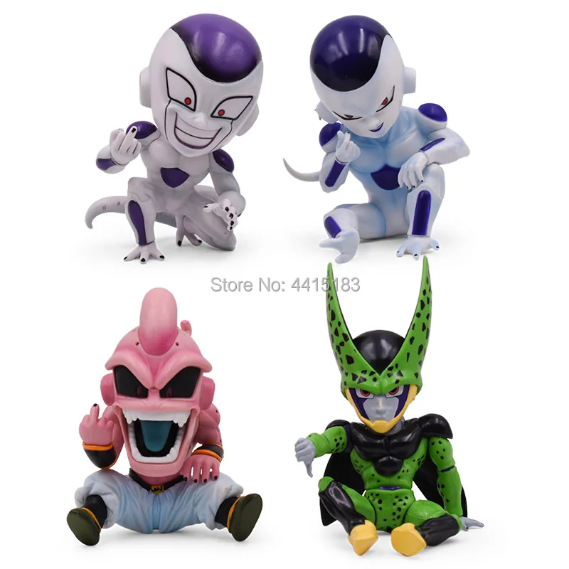 

4 styles/set Anime Dragon Ball Z GK KID Buu Cell Frieza PVC Action Figure Freeza Doll Collectible Model Toy Christmas Gift