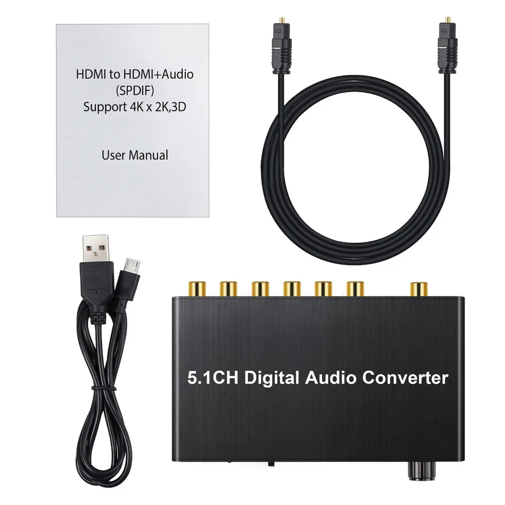 Neoteck 192 кГц DAC декодер цифровой аудио 5.1CH с поддержкой оптический коаксиальный до 6