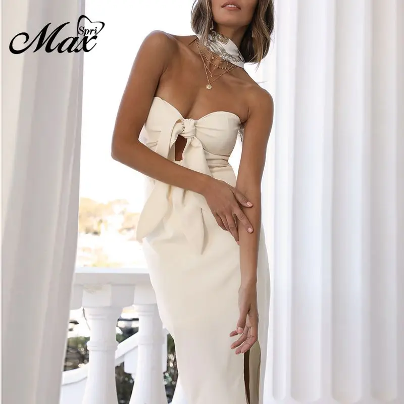 strapless bandeau dress