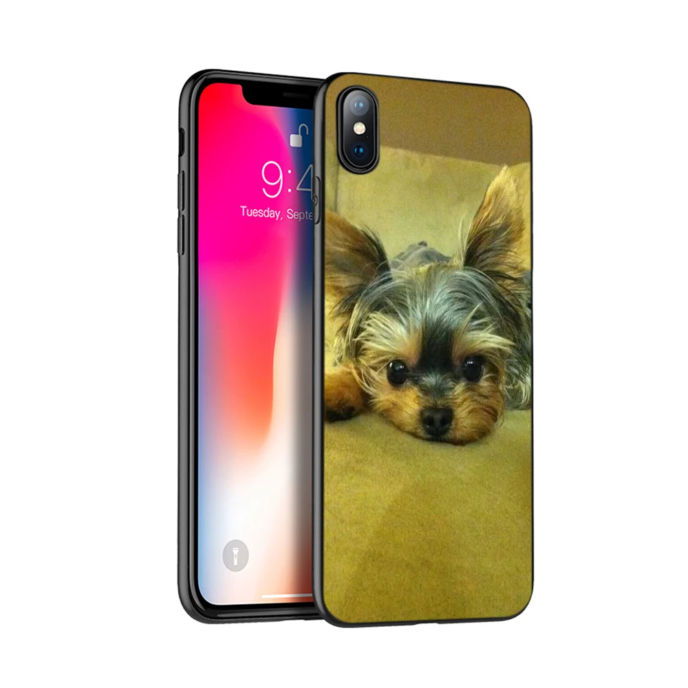 Черный чехол из ТПУ для iphone 5 5s SE 2020 6 6s 7 8 plus X 10 XR XS 11 pro MAX силиконовый йоркширского