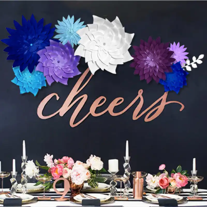 Detail Feedback Questions About Diy Half Made Giant Paper Flowers Large Artificial Chrysanthemum Home Wedding Party Backdrop Wall Decorations