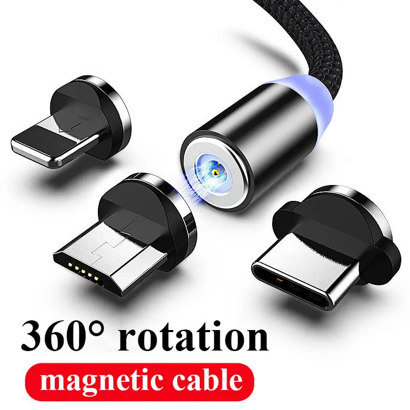 

Magnetic Micro USB Cable For iPhone Samsung Type-c Charging Charge usb c 1M Magnet Charger Adapter USB Type C Mobile Phone Cable