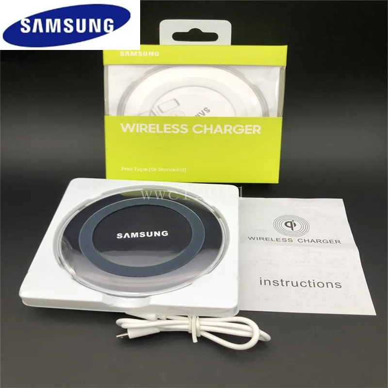 

For Galaxy S7 S6 EDGE S8 S9 S10 Plus Note 4 for Iphone 8 X XS Original Samsung S6 QI Wireless Charger Adapter 5V2A Charger Pad