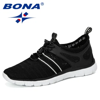 

BONA 2019 New Fashion Krasovki Men's Casual Shoes Male Sneakers Lightweight Breathable Shoes Tenis Masculino Adulto Comfortable
