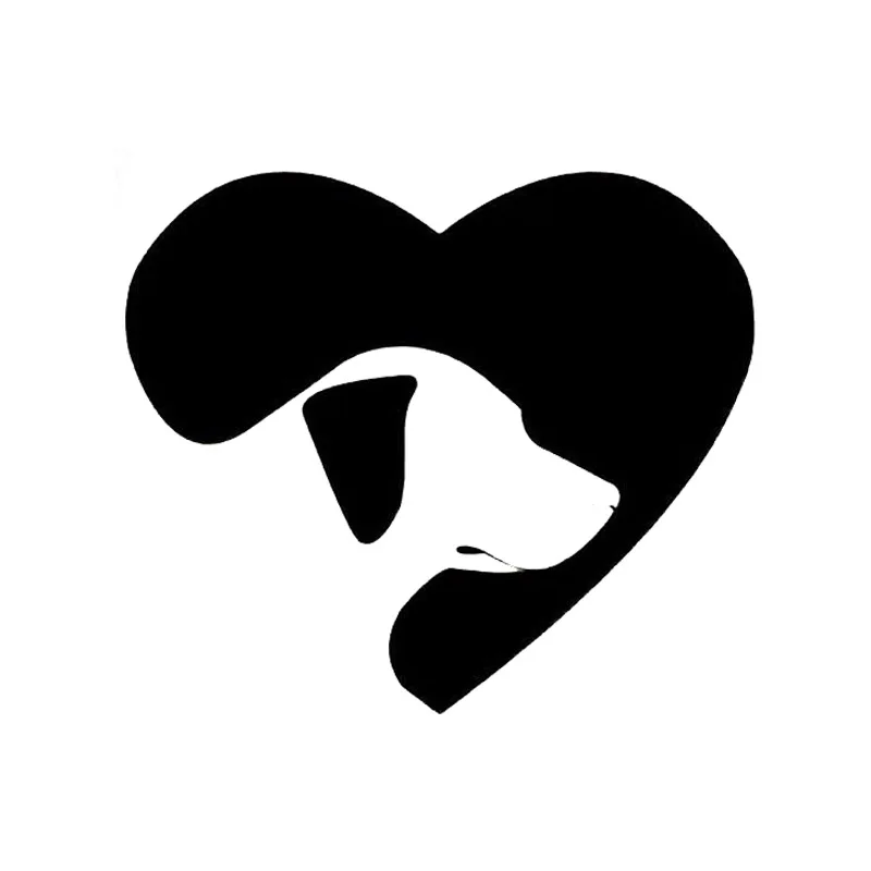 

14*12.1CM Labrador Retriever Dog Heart Window Decorative Decal Vinyl Stickers Creative Car Motorcycle Accessories C6-1008