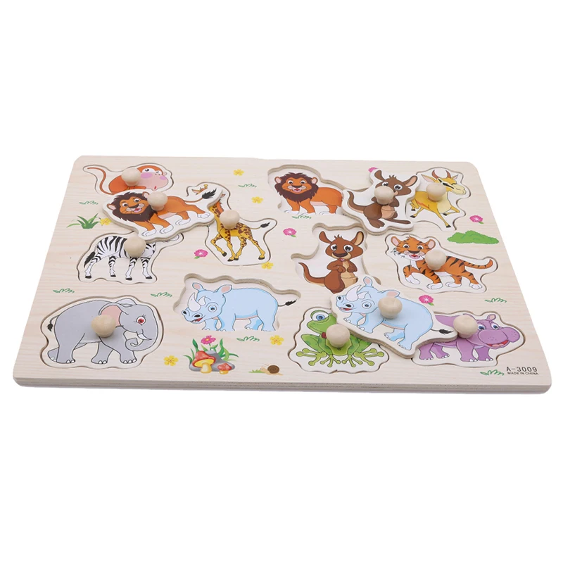 

Wooden Toys Matching Peg Puzzle Early Educational Toys Gift For Toddlers Zoo Animals Jigsaw Puzzles Toys For Children